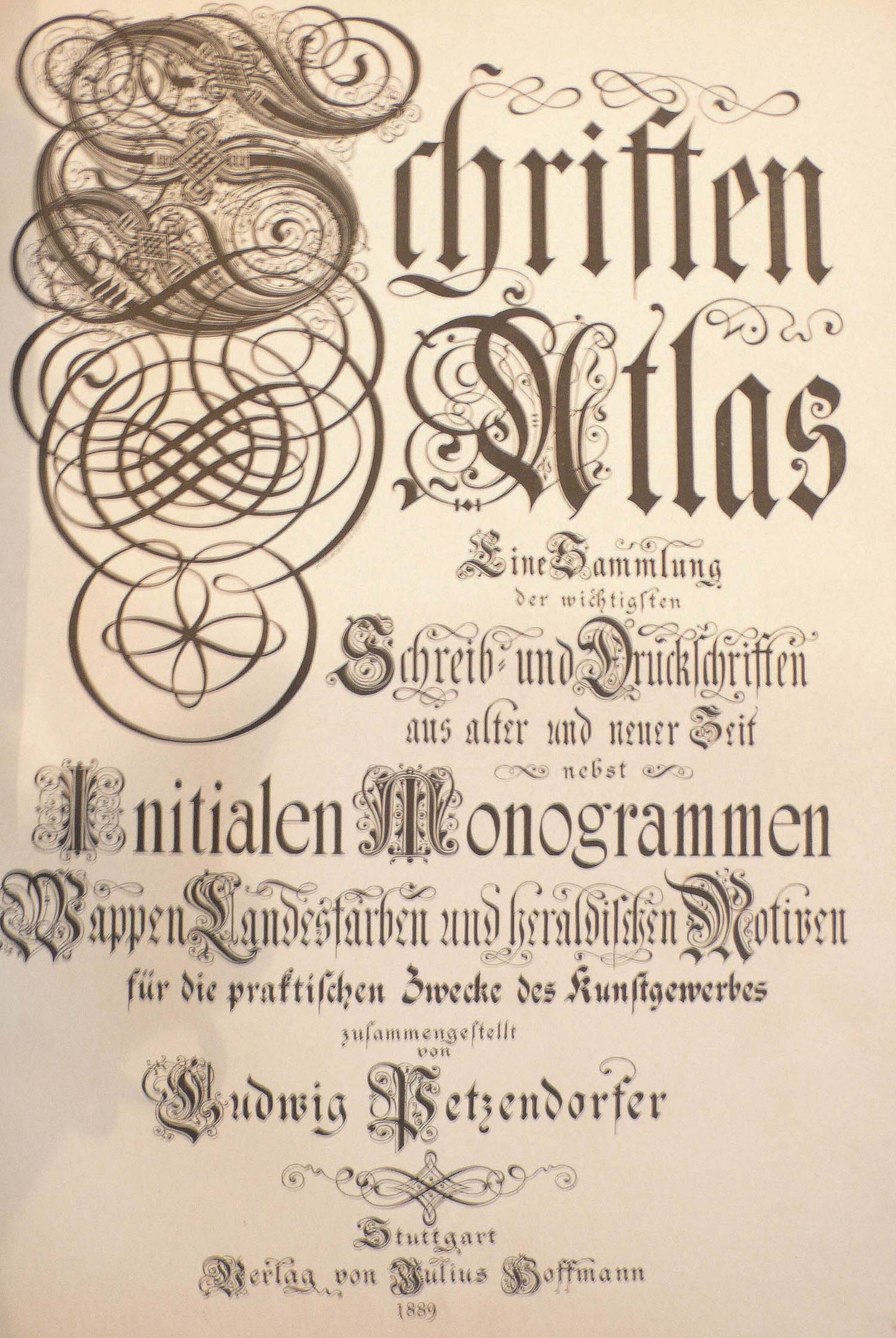 Ludwig Petzendorfer - Schriften Atlas - 1889