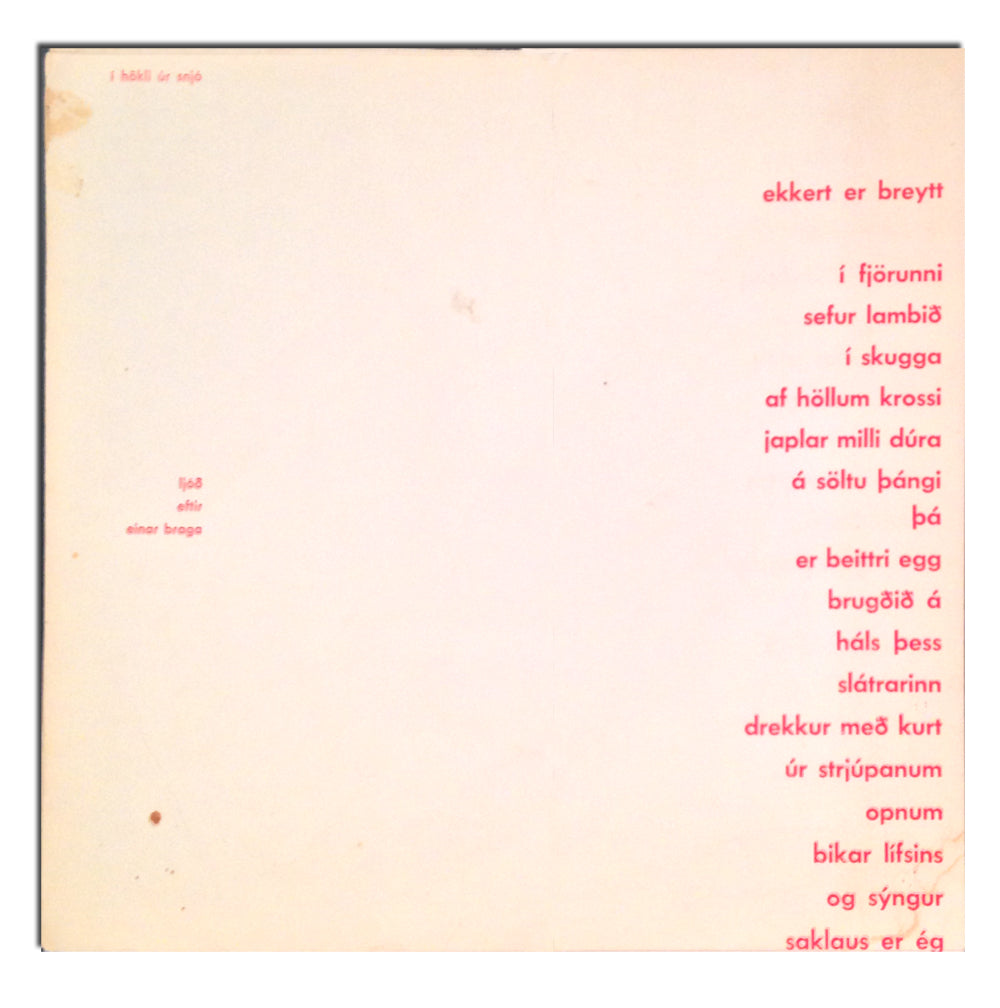 Dieter Roth - I hokli ur snjo - 1958