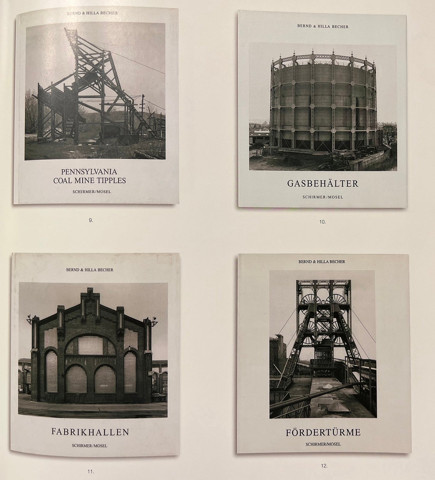 Bernd and Hilla Becher-The first 15 books published, all first editions
