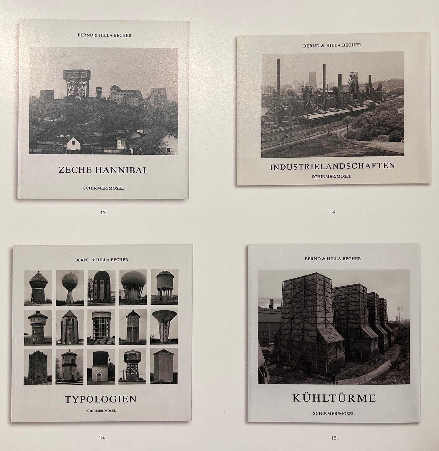 Bernd and Hilla Becher-The first 15 books published, all first editions
