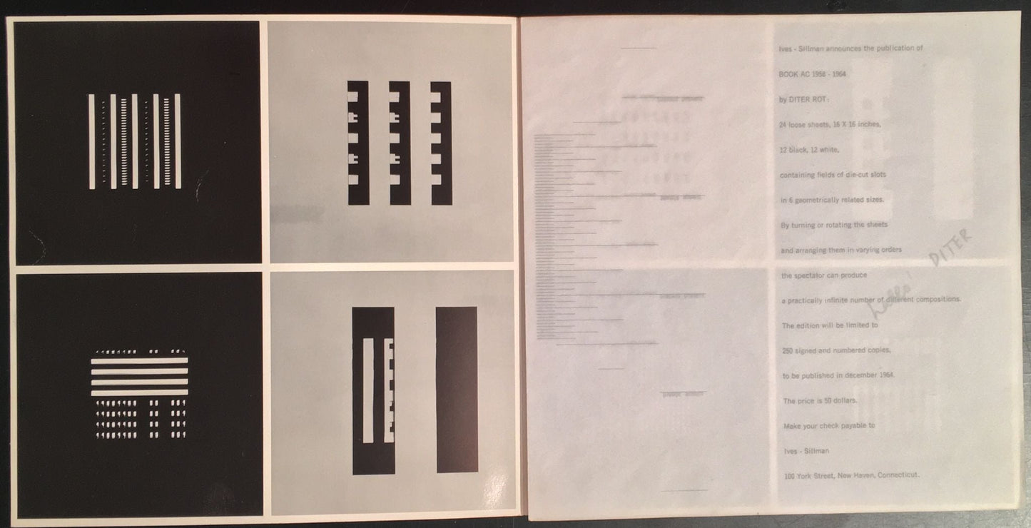 Dieter Roth - Book AC 1958-64 annoucment - 1964