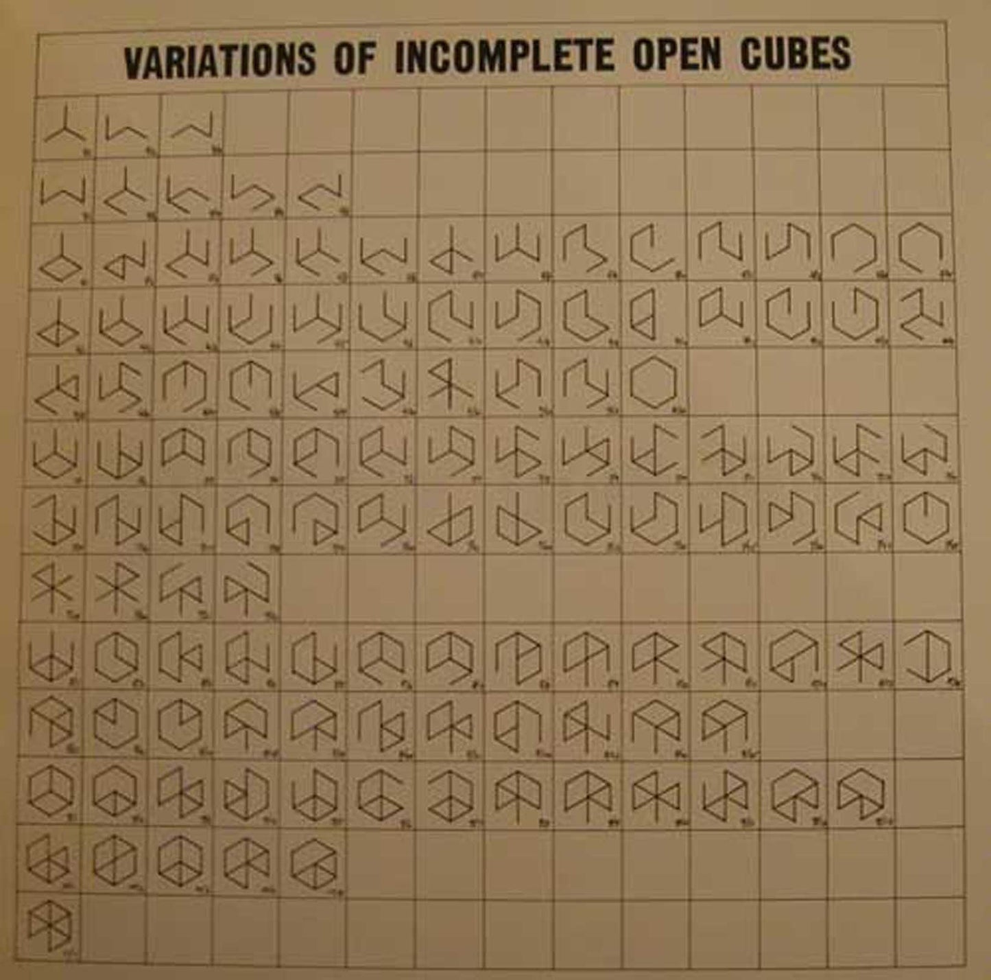 Sol Lewitt - Incomplete Open Cubes - 1974