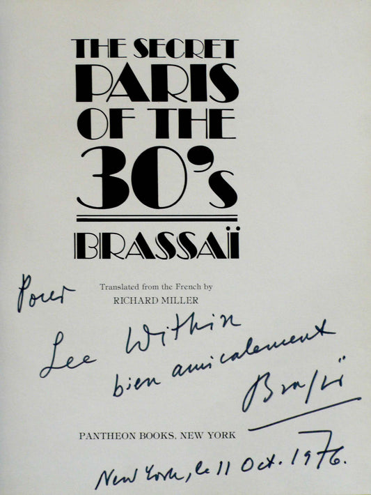 Brassai - The Secret Paris of the 30's - 1976
