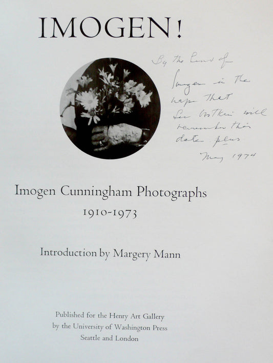 Imogen Cunningham - Imogen! Imogen Cunningham Photographs - 1974