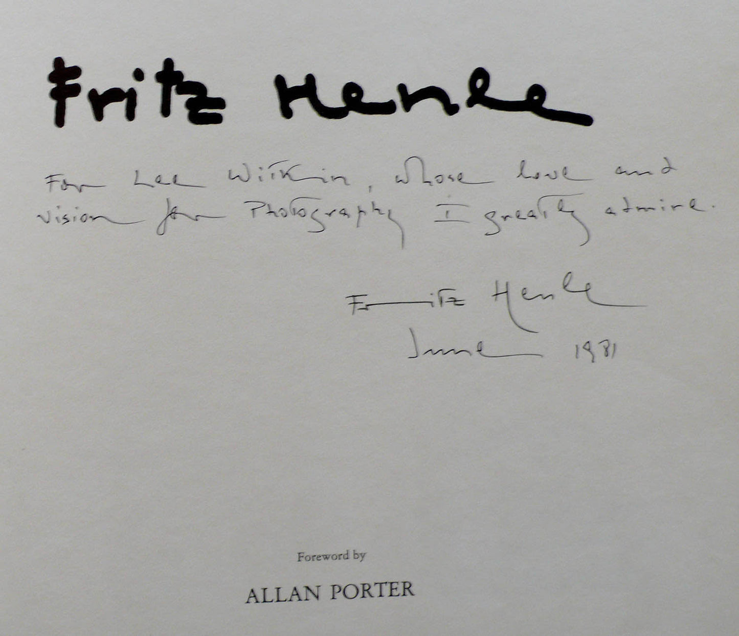 Fritz Henle - Fritz Henle Monograph - 1973