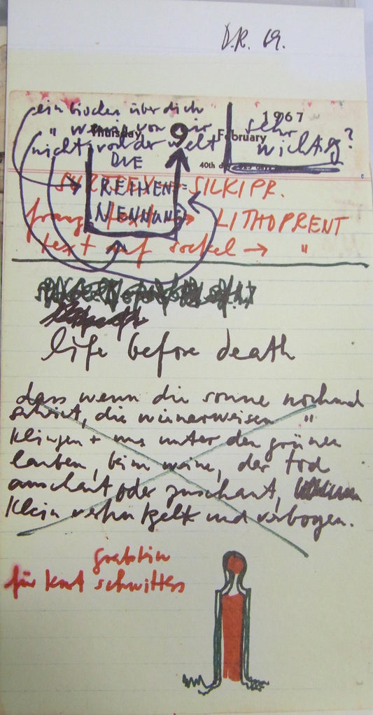 Dieter Roth - Tagebuchseite 5 - 1967