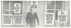Henry Flynt - Down with art! No more art! Demolish serious culture. Demolish Lincoln Center. Fluxpress. - 1968