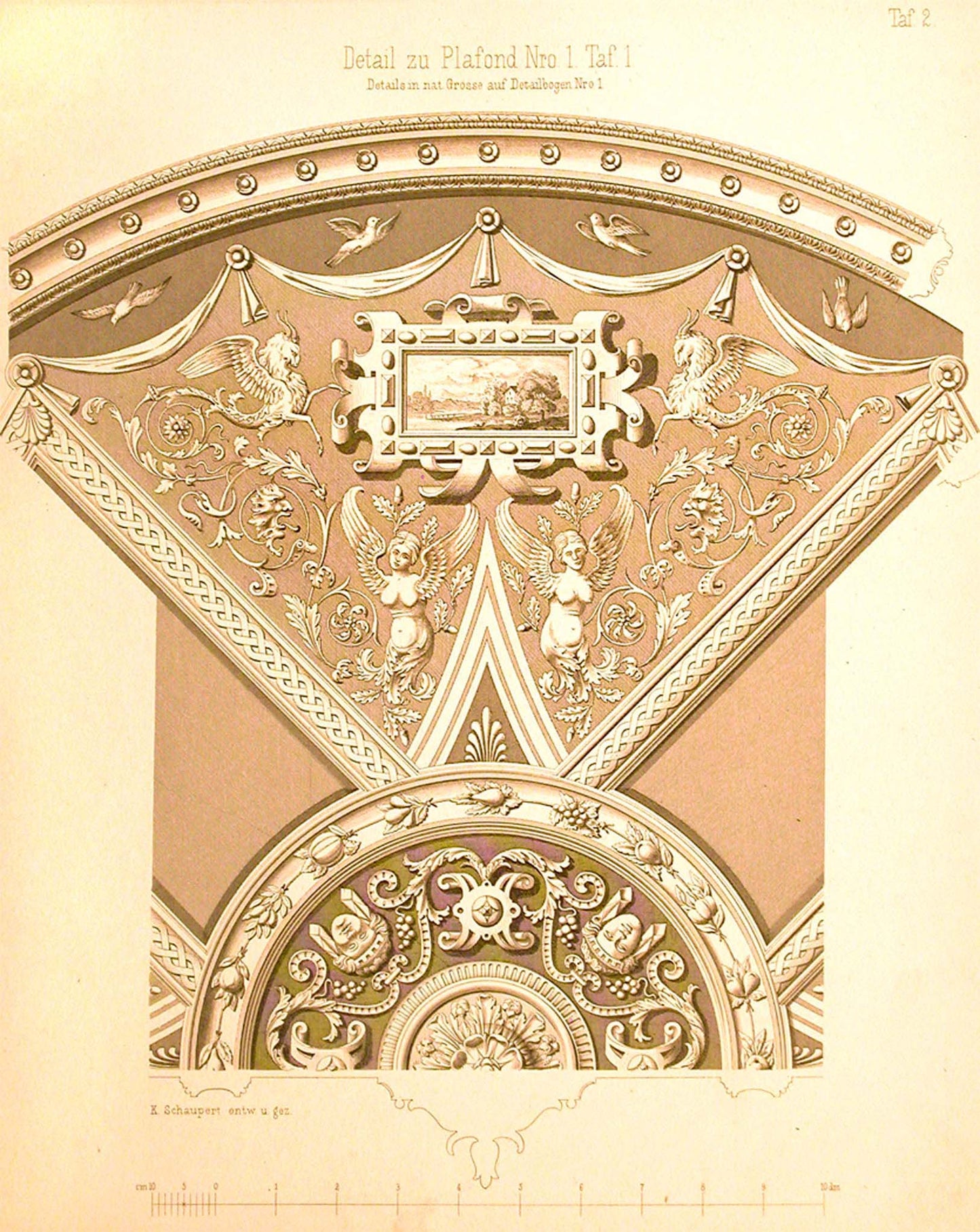 Karl Schaupert - Plafonds-Dekorationen. Entwurfe zur Verzierung der Decken von Zimmern und Salen - 1887
