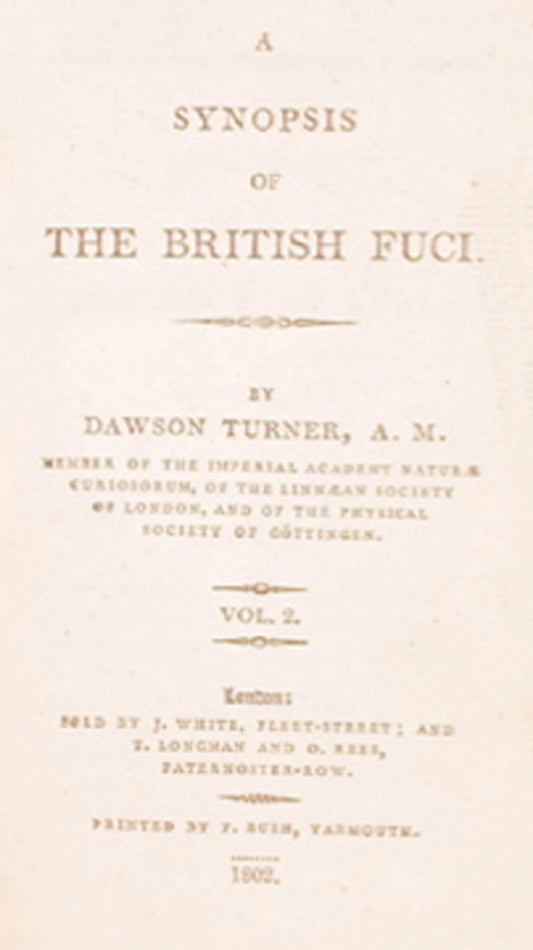 Dawson Turner - A Synopsis of British Fuci - 1802