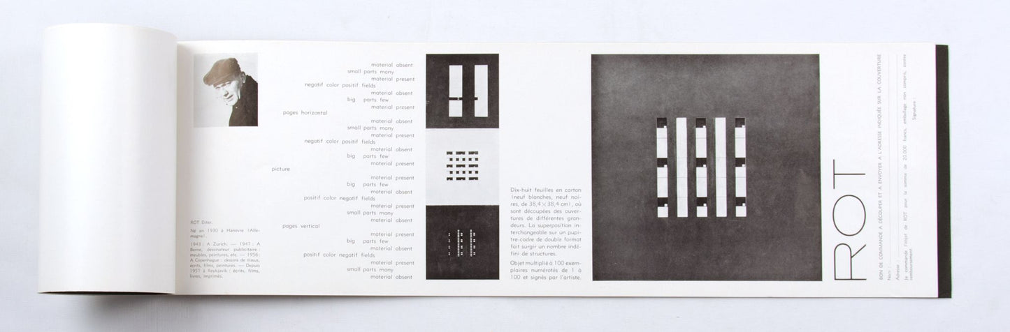 Dieter Roth - Edition MAT. Multiplication d'Oeuvres d'Art - 1959