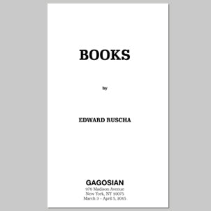 Books of Edward Ruscha - 2015