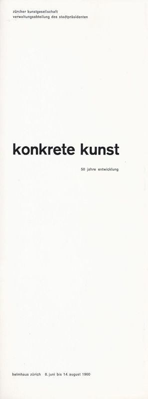 Max Bill - Konkrete Kunst - 1960