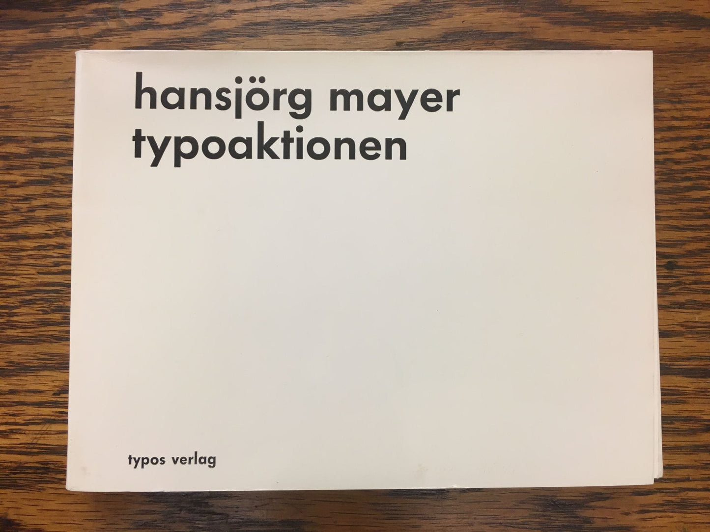 Hansjörg Mayer - typoaktionen - 1967